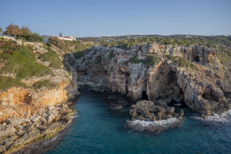 Zourida gorge in Crete meeting with the Mediterranean sea.